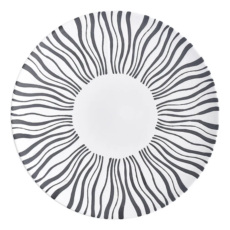 Simple hotel ceramic western steak plate creative household tableware spaghetti plate snack plate