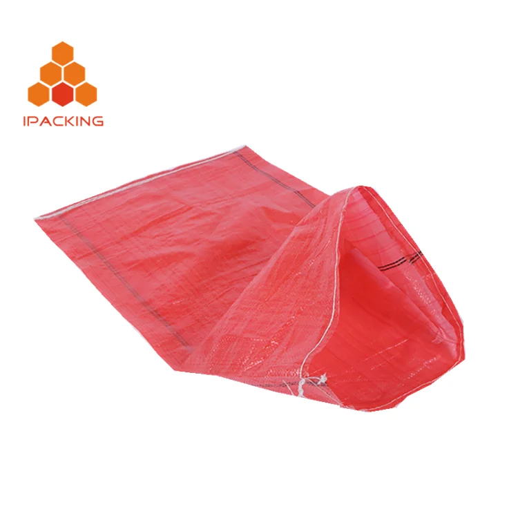 50kg 25kg new material red color chile agricultural woven pp seed fertilizer corn package bags