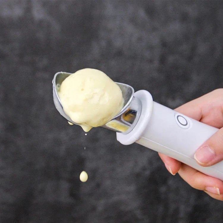 Electronic Kitchen Gadgets Ice Cream Tools Portable Aluminum Alloy spoon Non-stick Anti-freeze Heated Ice Cream Scoops