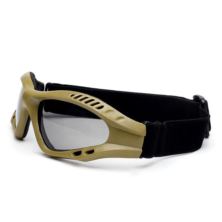Lightweight Outdoor Tactical Impact Goggles UV400 ANSI Anti Fog Tactical Eye Glasses CS Shooting Goggles