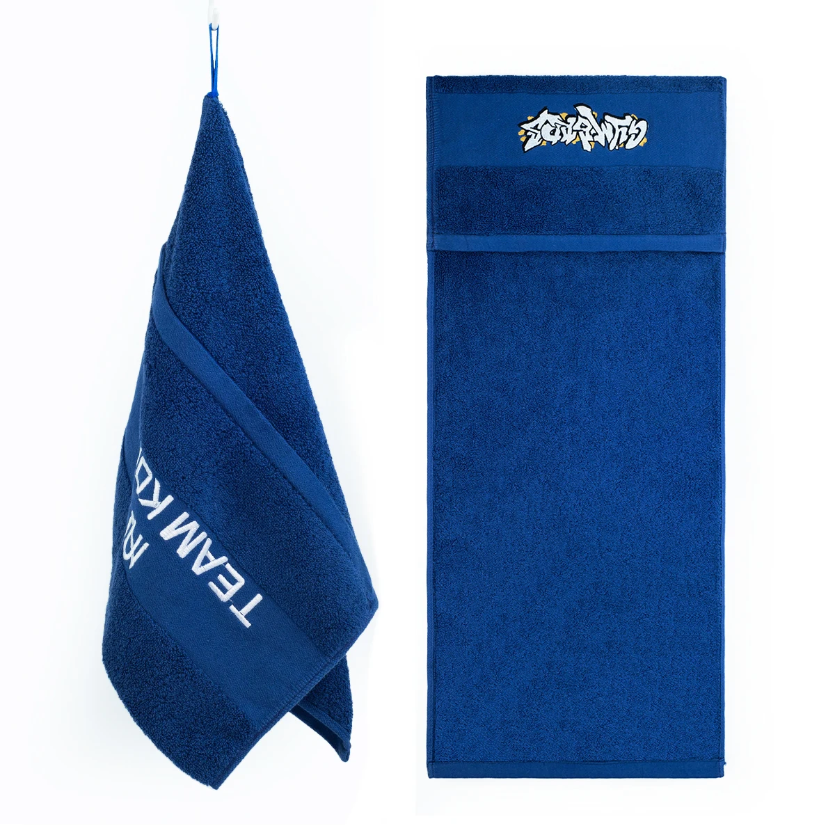 Custom Logo Sports Towels 100% Cotton Fitness Workout Bench Magnetic Sweat Gym Towel With Zipper Pocket