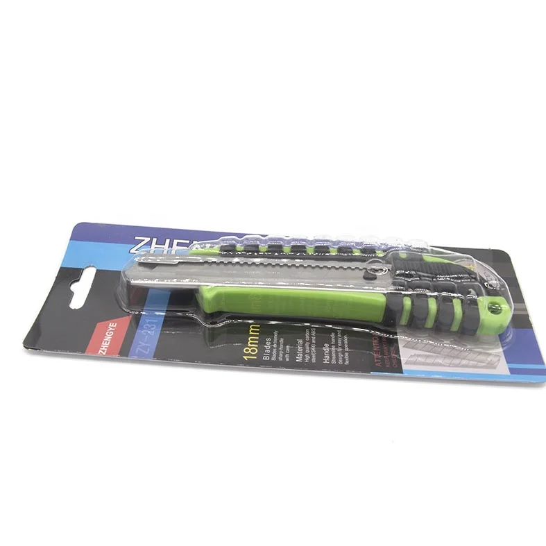 
Factory supply 18mm Snap-off plastic box cutter ABS handle snap off blade utility paper knife hand tool 