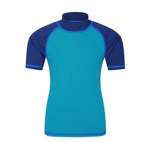 New Arrival Children Swimwear Men Short Sleeve Lycra Rash Guard Shirt Wholesale for Surfing