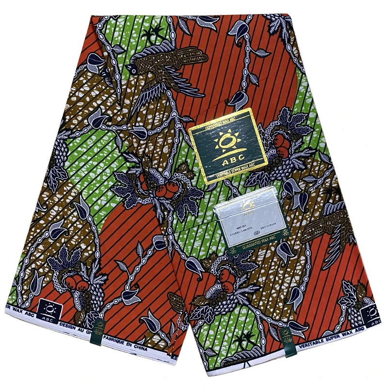 African Wax Fabric 100% Cotton Printed Fabric Poplin Fabric Woven Hebei Plain White Gold Printed Wax Accept Custom Designs 24*24