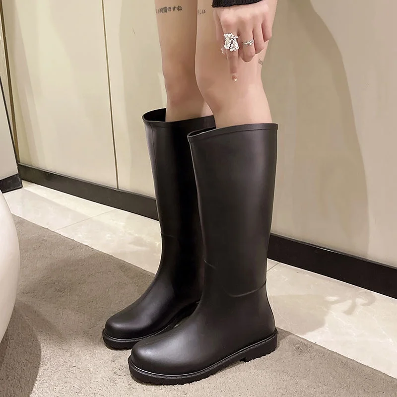 New Fashion Trending Women Ladies Ankle Shoes Knee High Shoes waterproof garden boots wear-resistant pvc wellington boots