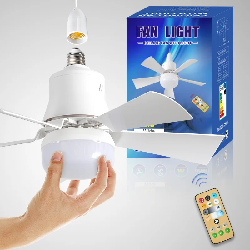 AC 85-265 V LED Ceiling Fans With Lights 30W/40W E27 Fan Light With Remote Dimmable Bedroom