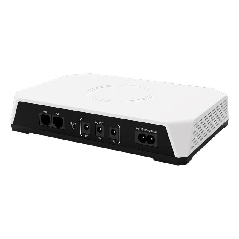SKE Mini DC UPS 20000mah 26700 LiFePO4 Battery 4pcs 5000mah POE24V 36W Mini UPS 9V 3A 12V 3A for Wifi Router and CCTV Camera