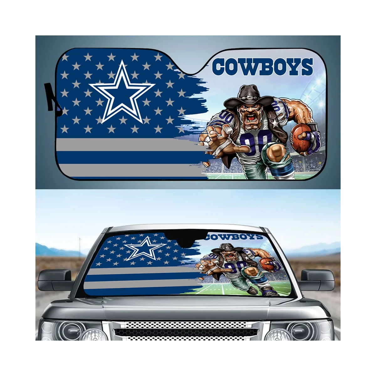 Car Sun Shade NFLTEAM Personalized Custom Auto Windshield Sunshade Car Window Protector