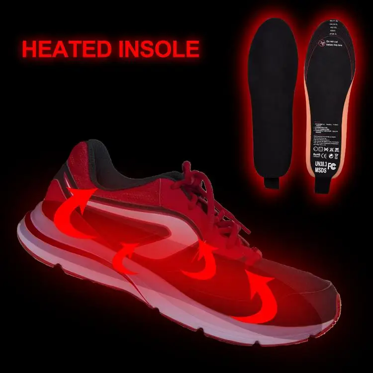 
USB Heated Insoles Winter Feet Warm Smart Remote Control Heating Shoe Mats 
