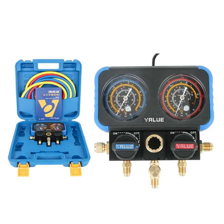 VALUE VRM2-B-0401 Portable And Efficient Refrigerant High Precision Anti-collision Manifold Gauge