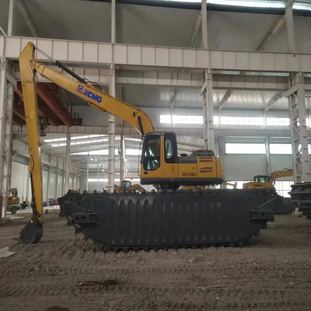 Mini Amphibious floating pontoon for excavator