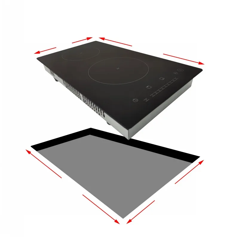 Countertop Burners 3800W Electric Two Burner induction and ceramic cooker Cooking Burner Stove Can Be Recessed In Countertop