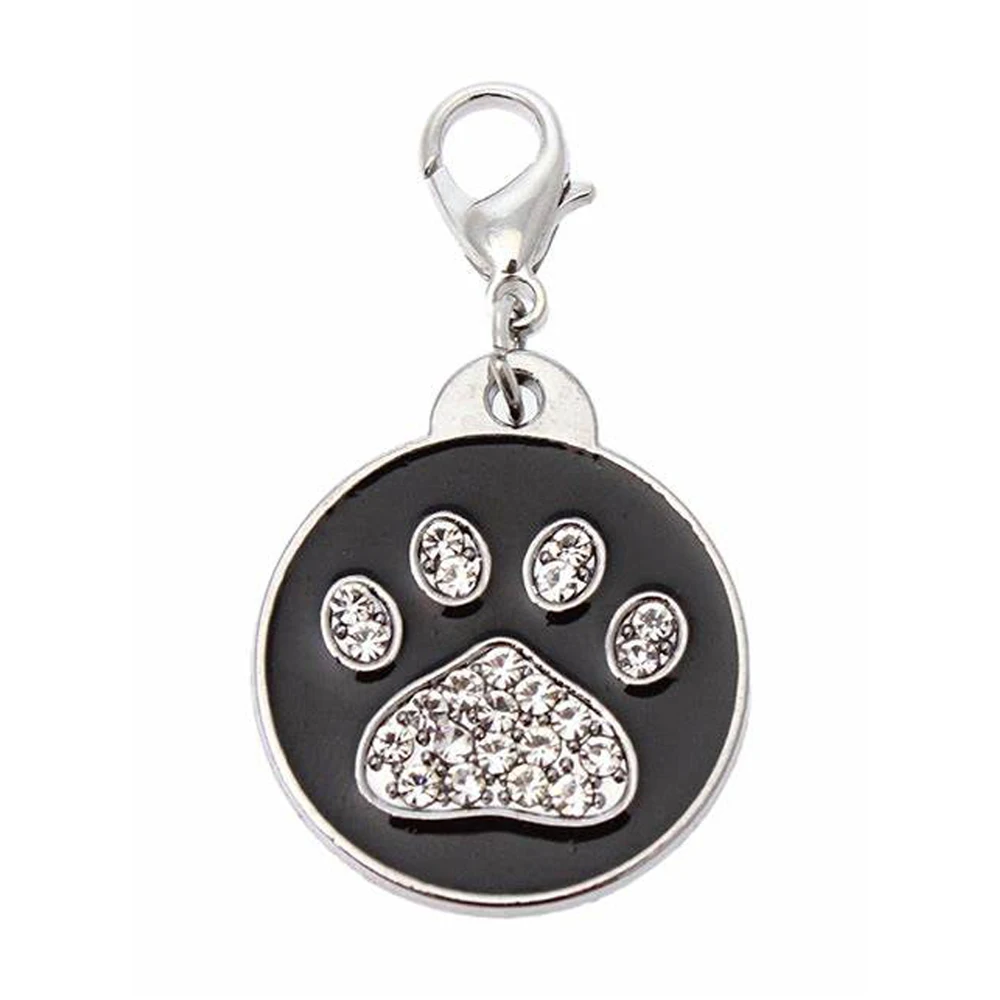 Metal Key Chains Custom Hard Soft Enamel Keychains Cute Bone Dog Collar Charm Diamond Keychain Dog Paw