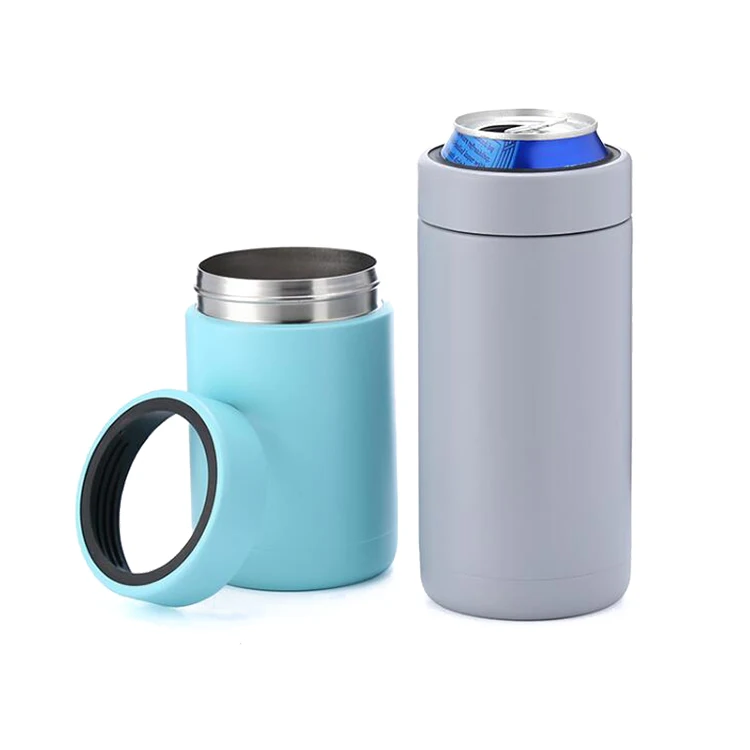 US Canada Australia UK Stainless Steel Can Bottle Cooler 2 in 1 beverage Drink Non Tipping Universal Custom Car Can Cooler