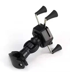 X Grip Motorcycle Phone Holder With Usb Charger Handlebar Bracket