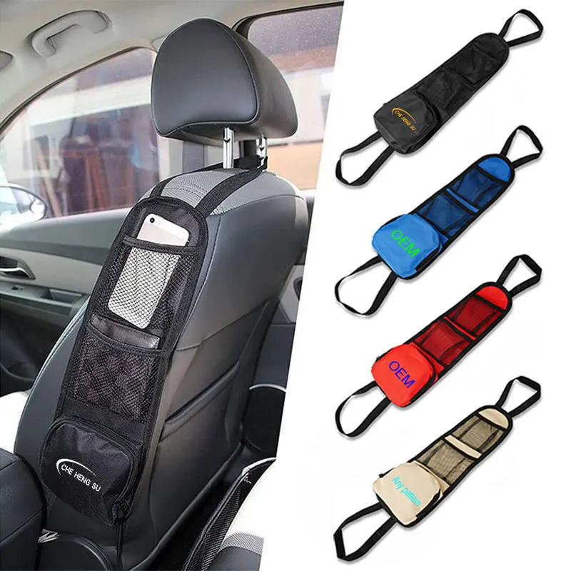 car storage bag seat side Car Organizer multifunction phone holder Toys children travel hanging bag OEM logo car accessories