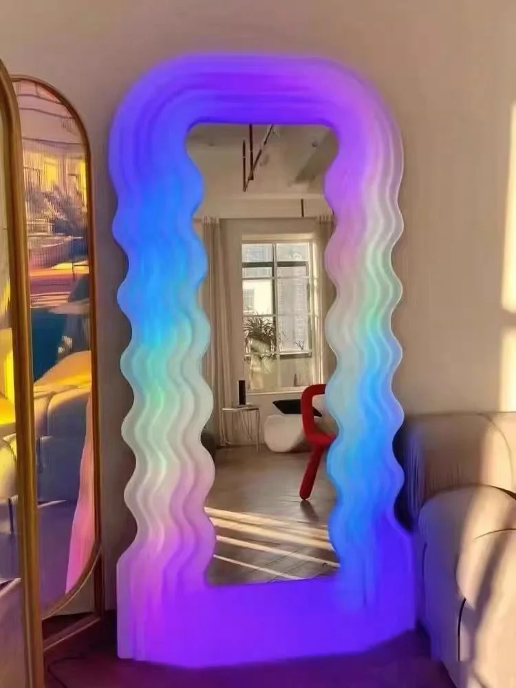 Irregular Wave Shaped LED Luminous Mirror