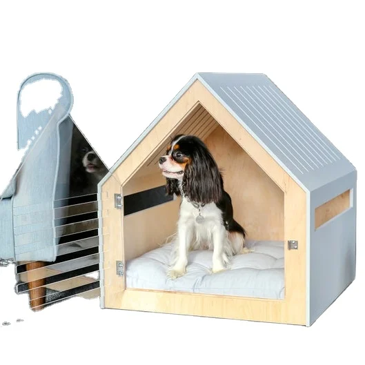 Pet House Modern Dog and Cat Pet Houses Furniture with Acrylic Door Pet House