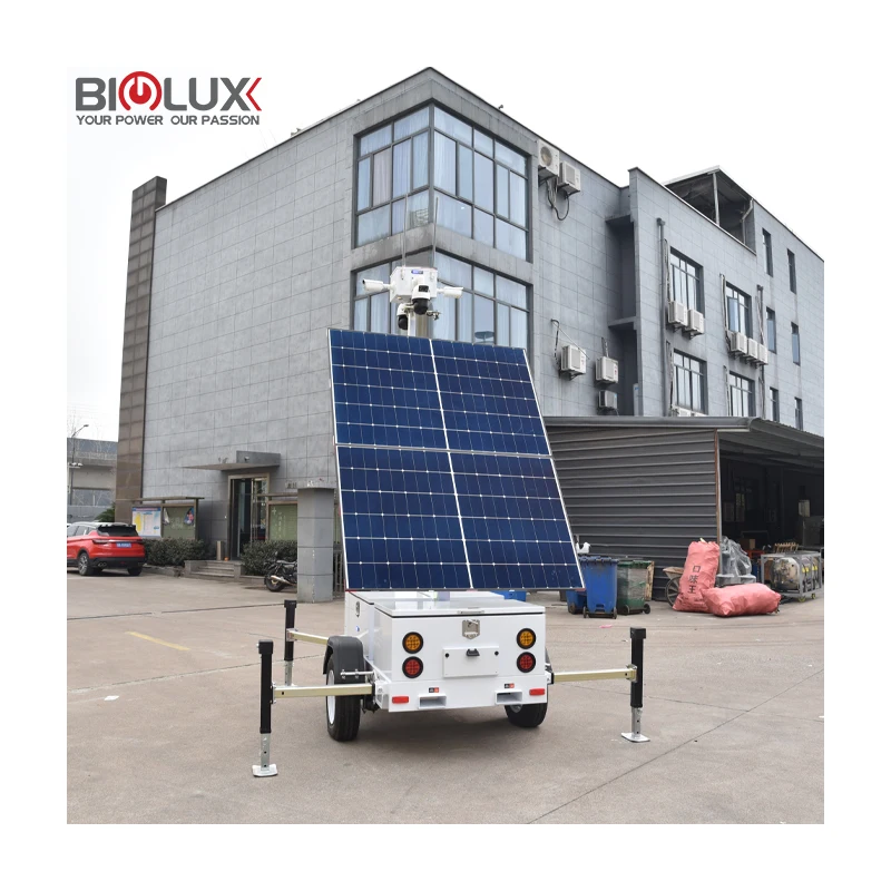 4G 5G Starlink Mobile Solar Surveillance Trailer With Live View Technologies
