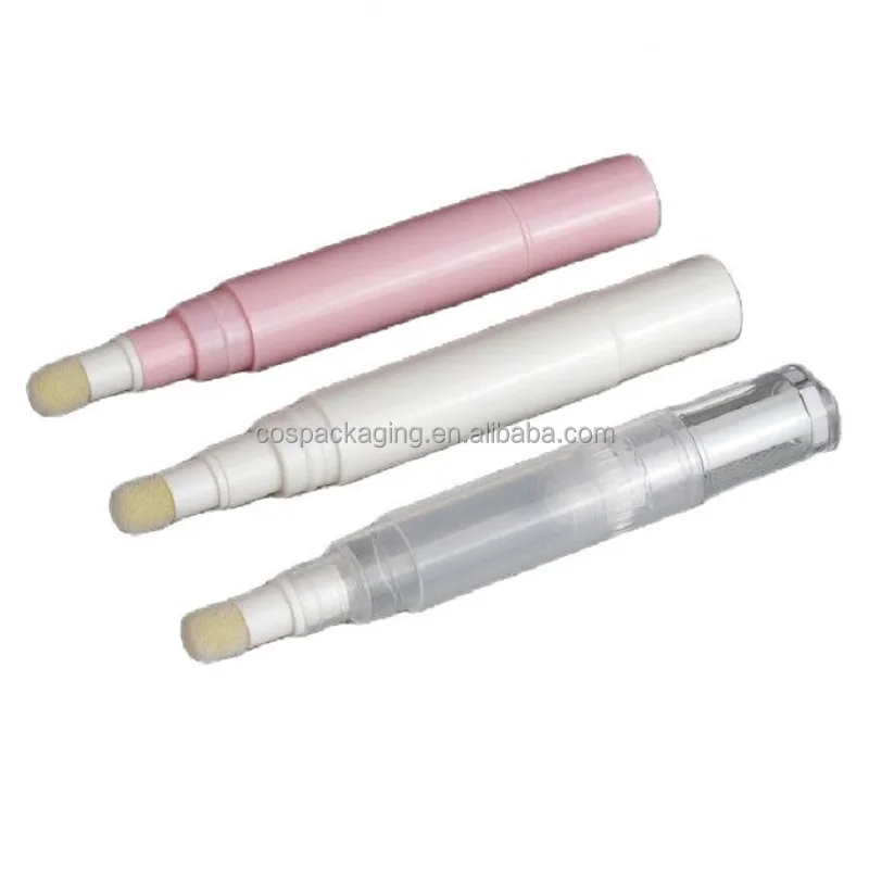 5ML Teeth Whitening Pen Tube Cosmetic Liquid Foundation Refillable Bottle Custom Logo Empty Concealer Twist Pen with Sponge Tip