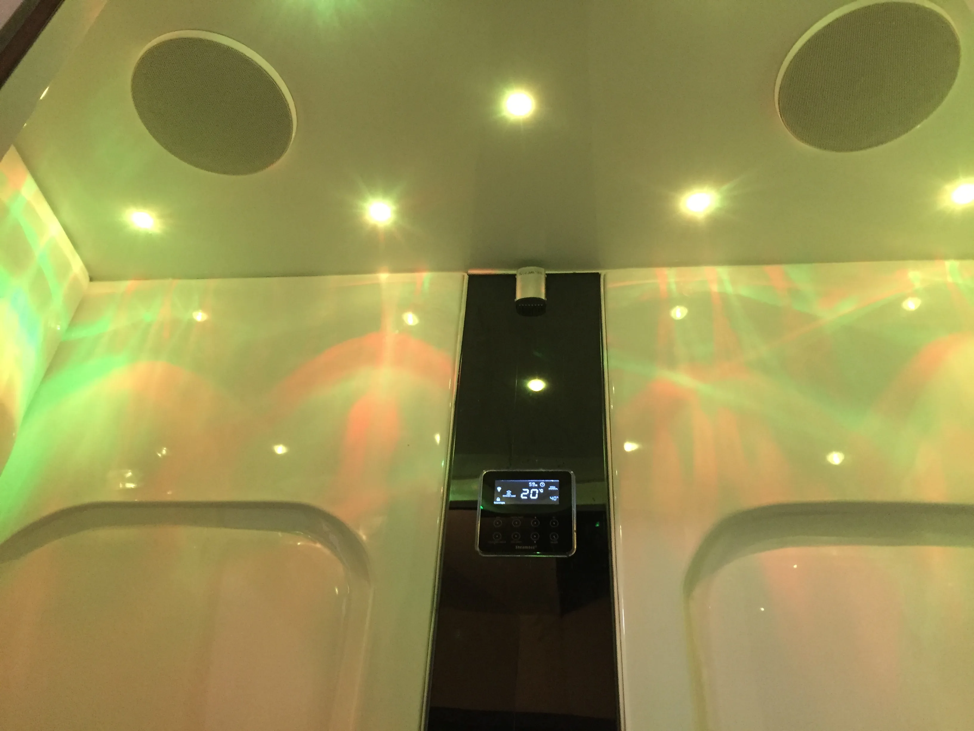 Hammam Shower Kits Colored LED Lights Color Changed By Remote Controller Or Phone Transformer Synchronizer For Steam Sauna Room