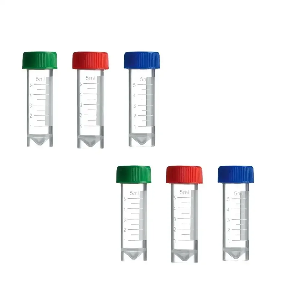 Vials 5Ml Cryogenic Laboratory Medical Plastic Cryo Tube Self-Standing Freezing Tube Witn Clear White Graduation