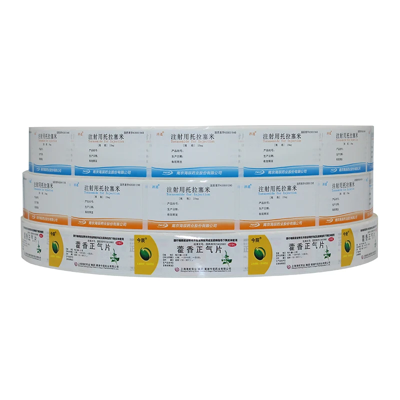 Wholesalers Custom Waterproof Bopp Printing Sticker Healthcare Products Medicine  Stickers Roll Packaging Label For Supplements