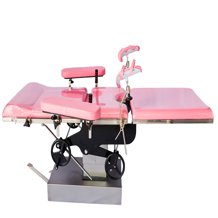Manual Obstetric Table Detachable Leg Plate Labour And Delivery Beds