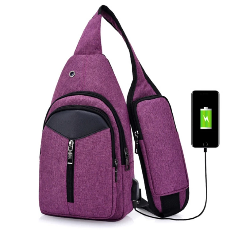 Daypack black shoulder cycling riding daypack crossbody single one strap backpack with phone pocket on shoulder strap