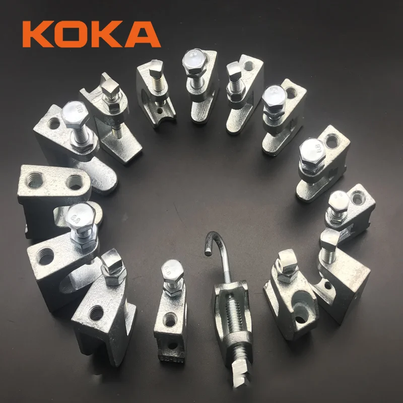 Highcraft DMCT-HF38-10 Junior Beam Wall Ceiling Mount Vertical Piping Support-Clamp for Copper, PVC Tubing, 3/8 in, Electro