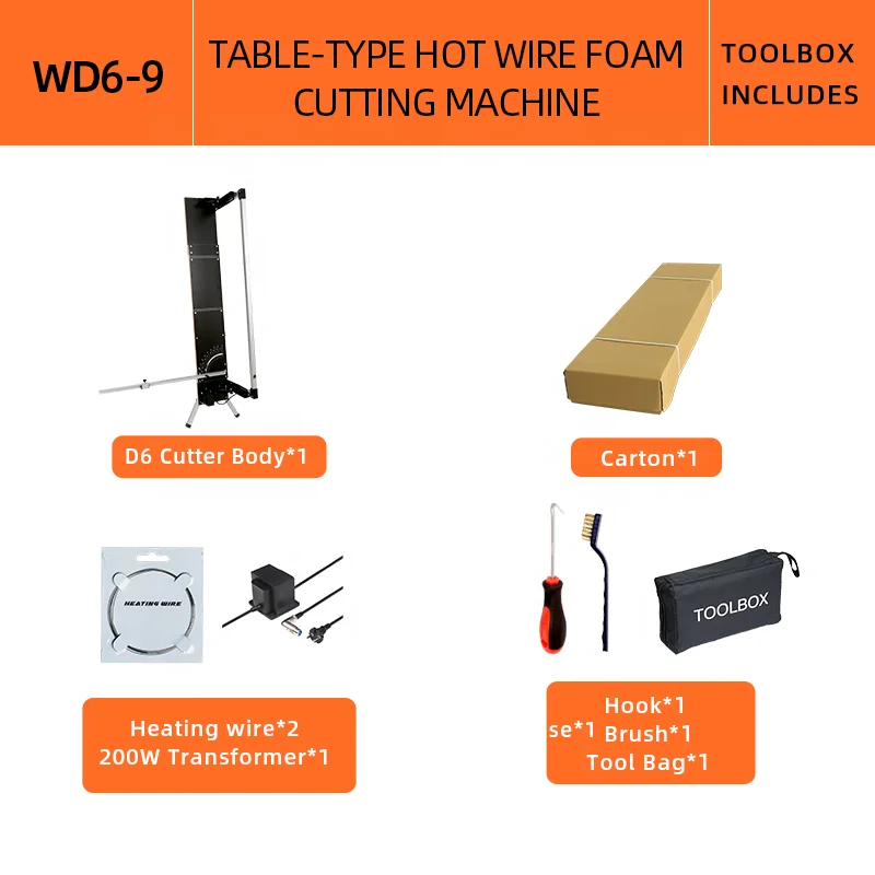 Rongter Professional 270mm Three Table Hot Wire Foam Cutting Machine Polystyrene EPS Cutter Tools with Power Supply