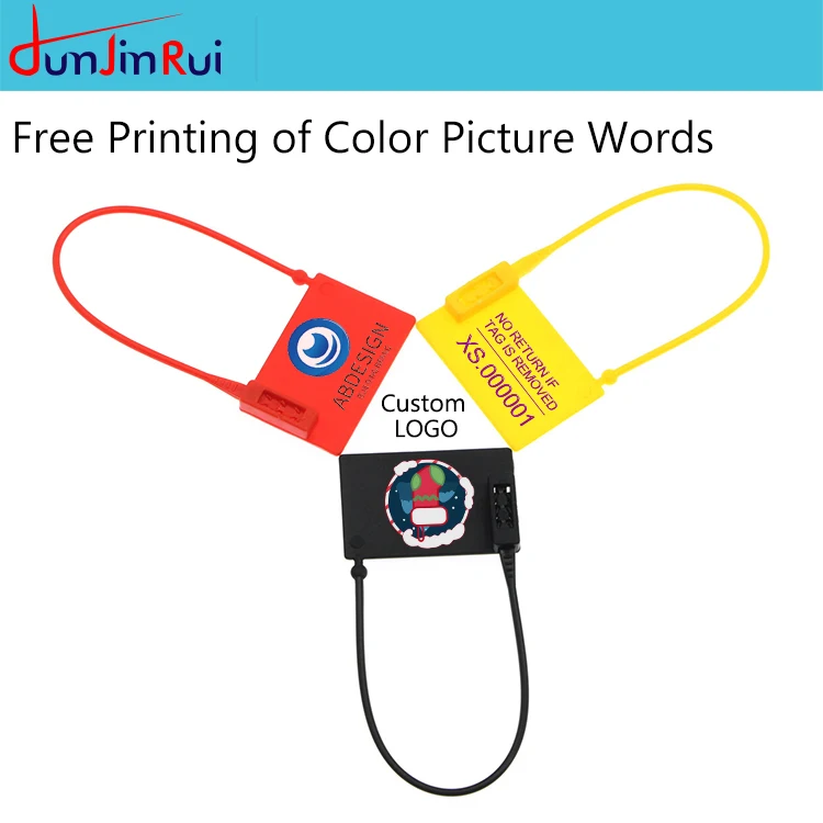 
Factory product embossed with trademarks used in plastic seals for garments 