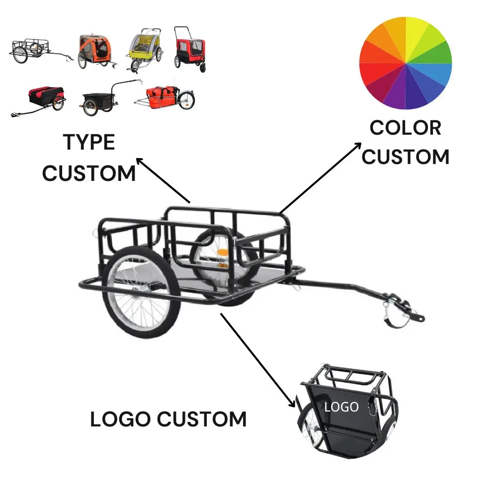 Foldable scooter electric cycle pet bicycle camper trailer bike cargo trailers