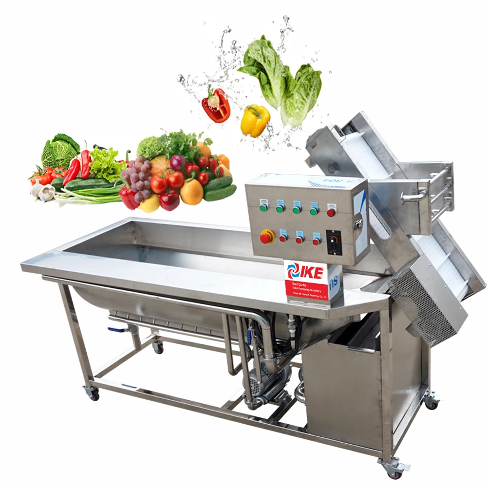 Vegetable Spray Washing Machine Eddy Current Chili Equipment Electric Bubbling Tomato