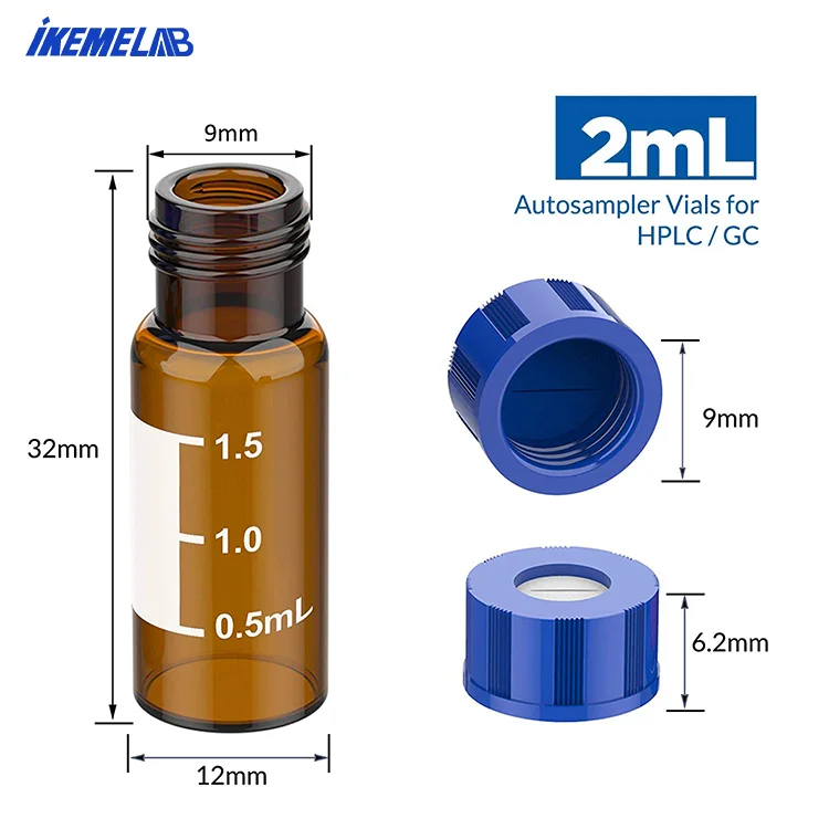Лабораторные 2 мл флаконы для хроматографии IKEME автопробоотборник из боросиликатного стекла флакон 1 5