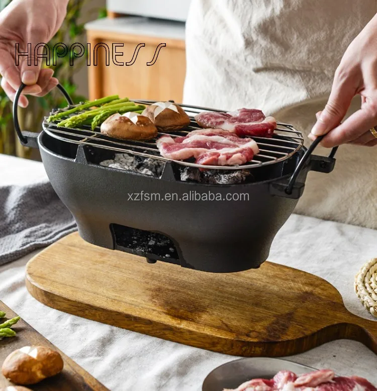 Charcoal Roasting Fish Chicken Leg Grid Wire Bbq Grate Net Barbecue Mesh Grill Stove with Oven