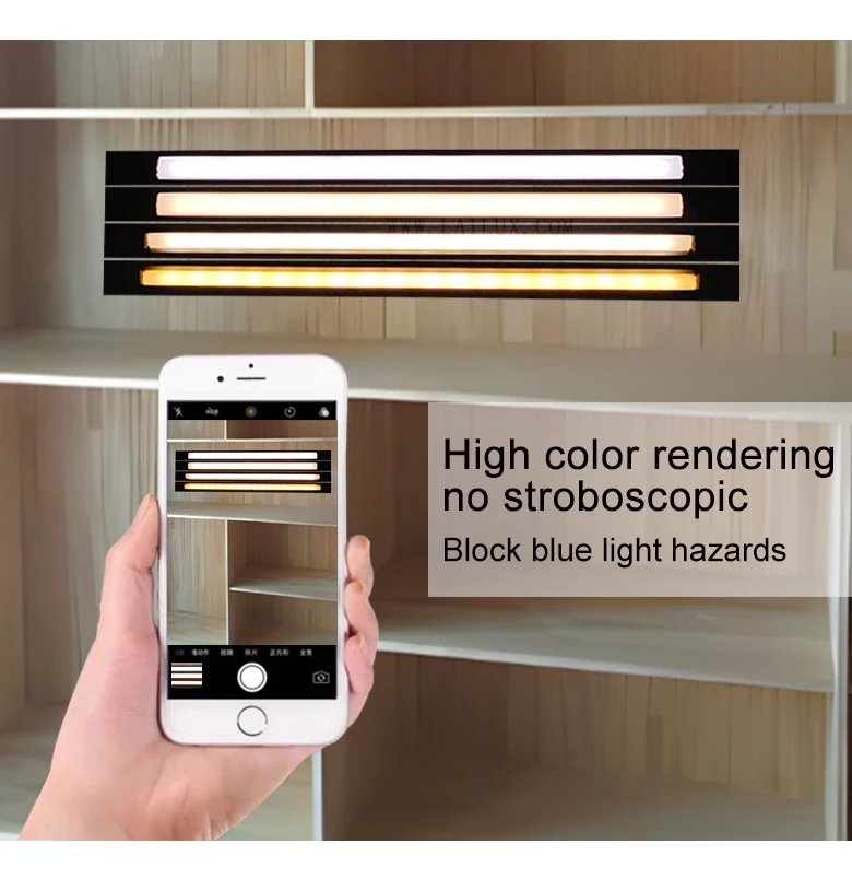 AC110V 220V Removable Aluminum Shelf Led Linear Light Bookshelf Furnitures lighting Recessed Led Wardrobe Cabinet under light