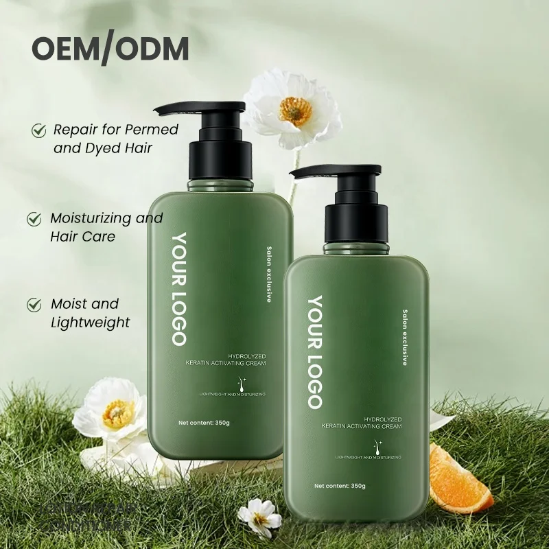 MULAN Organic Hair Care Treatment Hydrolyzed Keratin Revitalizing Cream Moisturizing Nourishing Conditioner