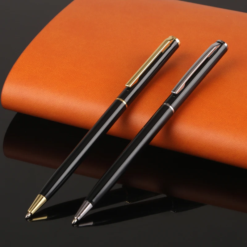 Top Sell Factory Price Ballpoint Pen Blue Beautiful Short Slim Pen Free Sample Cute Small Metal Twist Ball Pen