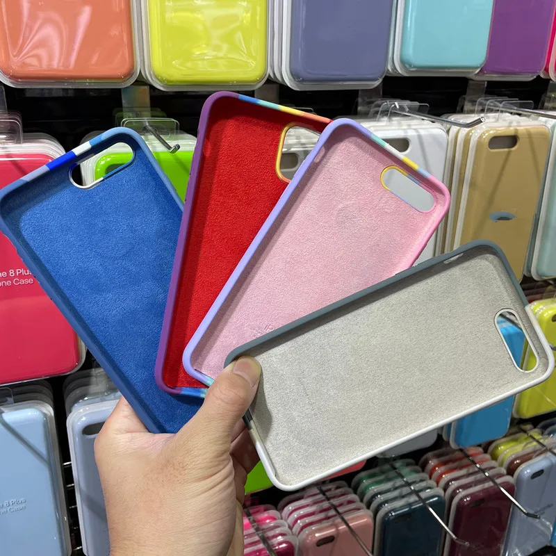 Fashion Rainbow silicone phone Case Cheap Protective case Colorful Series Mobile Silicone Phone Case