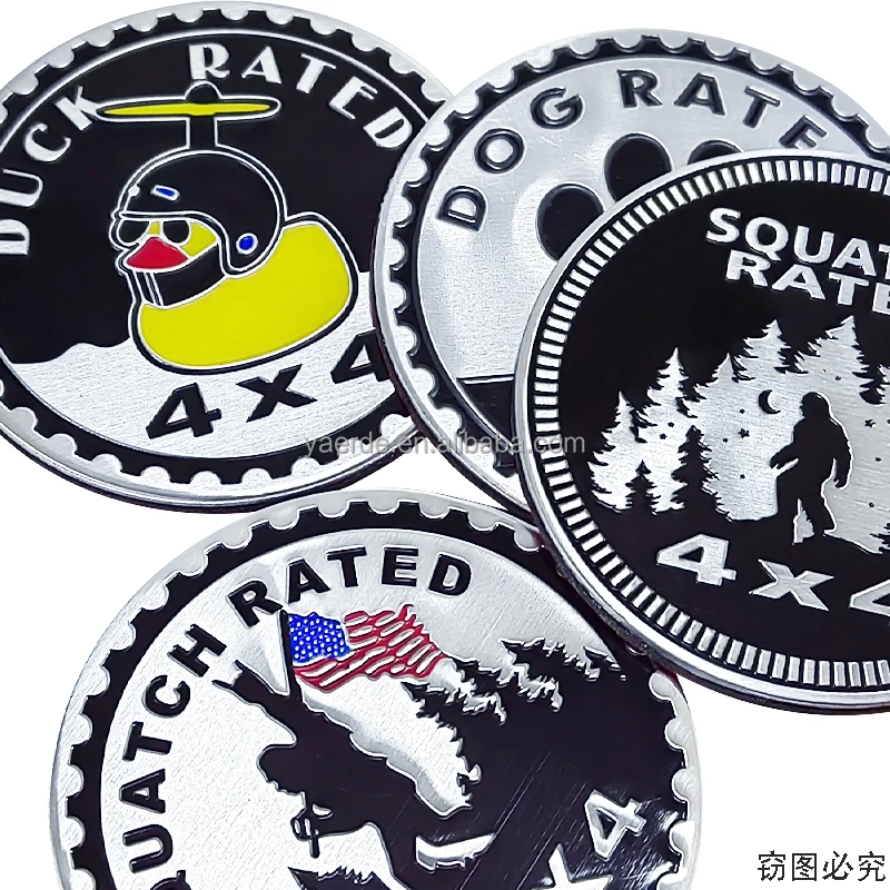 Applicable Off-Road 4X4 RATED Car Standard Guide 4 Wheel Drive Car Sticker Metal Badge Aluminum Sticker