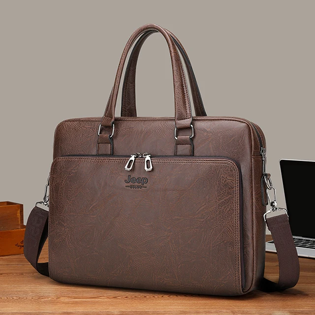 Портфель мужской из экокожи, Офисная Портативная сумка для компьютера, модный мессенджер на плечо, большой вместимости