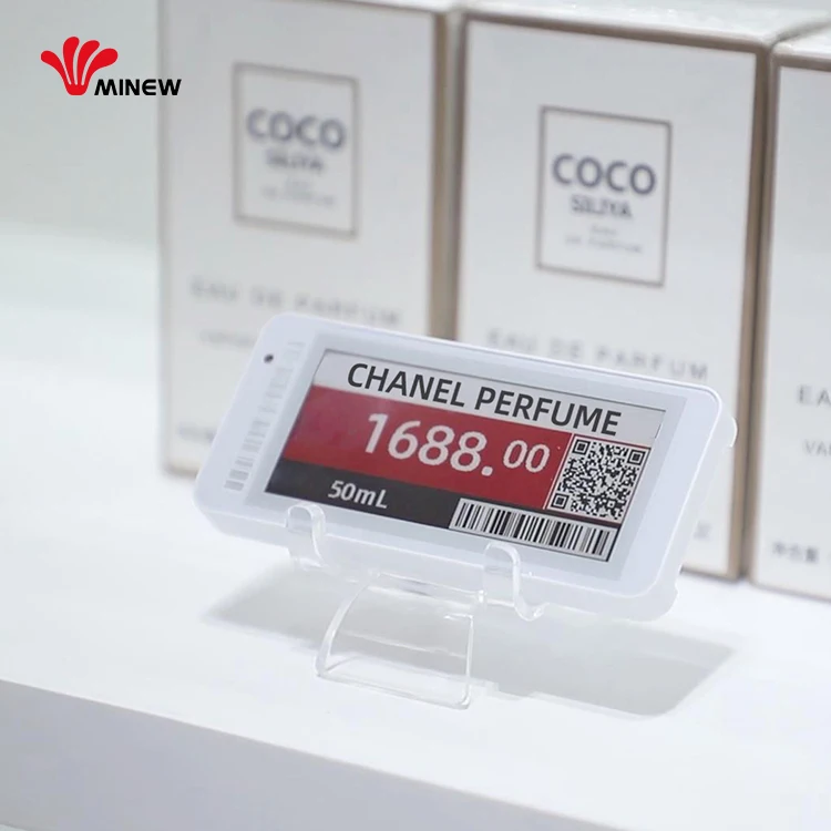 MinewTag 2.9inch 3-color Electronic Shelf Label Fast Operating By Gateway E-ink Display Supermarket Price Tag for Store
