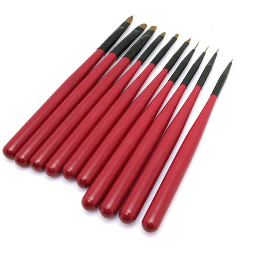 Manicure Salon Use Brush Color Drawing Line French Light Therapy Crystal Carved Gemstone Nail Brush