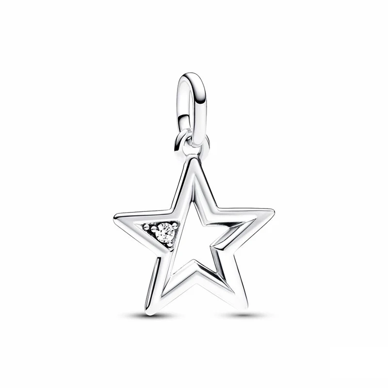 925 Silver ME Sparkling Star Lucky Spade Heart Eyes Infinite Medallion Charm Beads Fit Original Pan DIY ME Bracelet Fine Jewelry
