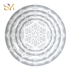 Wedding decoration grey ceramic dinner plates bone china dinner set tableware manufacturer