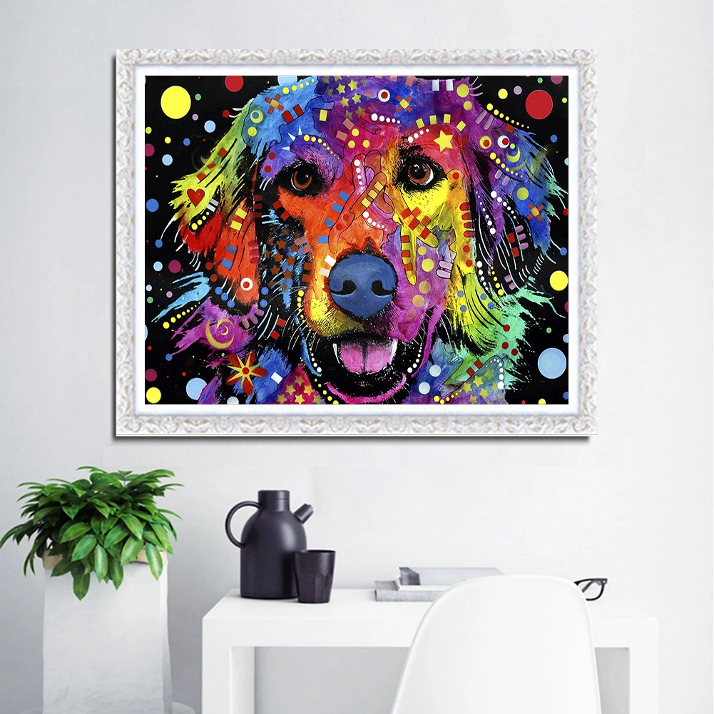 
High Quality Animal Threads Embroidery Canvas Cross Stitch Art Home Decorative Cross-Stitch Fabric Set 