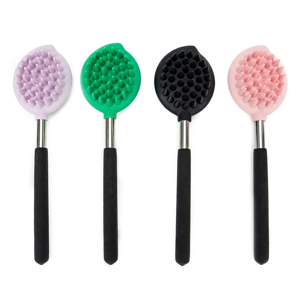 Telescoping Back Scratcher massage extendable self-care silicone Facial Massager scratcher back body scrubber