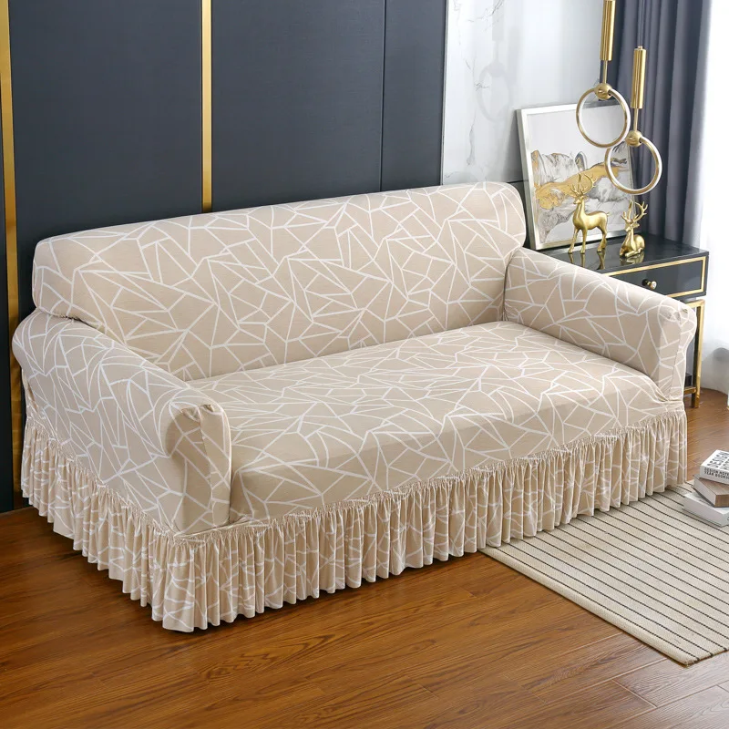 Hot Sell Modern Stretch Couch Covers Soft Breathable Jacquard Corn Velvet Sofa Cover Slipcover for Living Furniture Covers