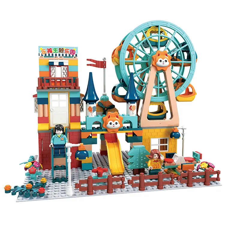Factory Price Educational Diy Racing Car Plastic Bricks Toy Children Building Blocks